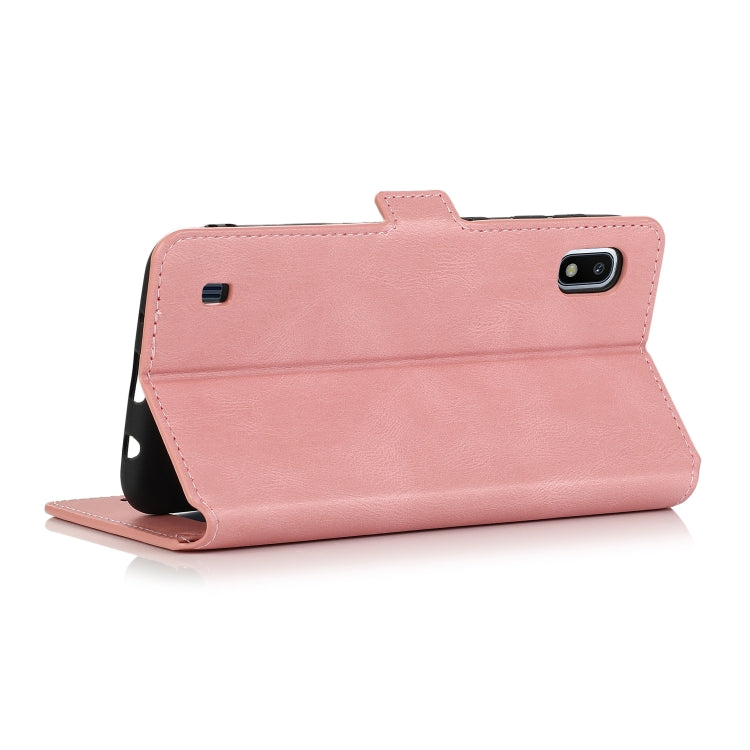 For Samsung Galaxy A10 Retro Magnetic Closing Clasp Horizontal Flip Leather Case with Holder & Card Slots & Photo Frame & Wallet