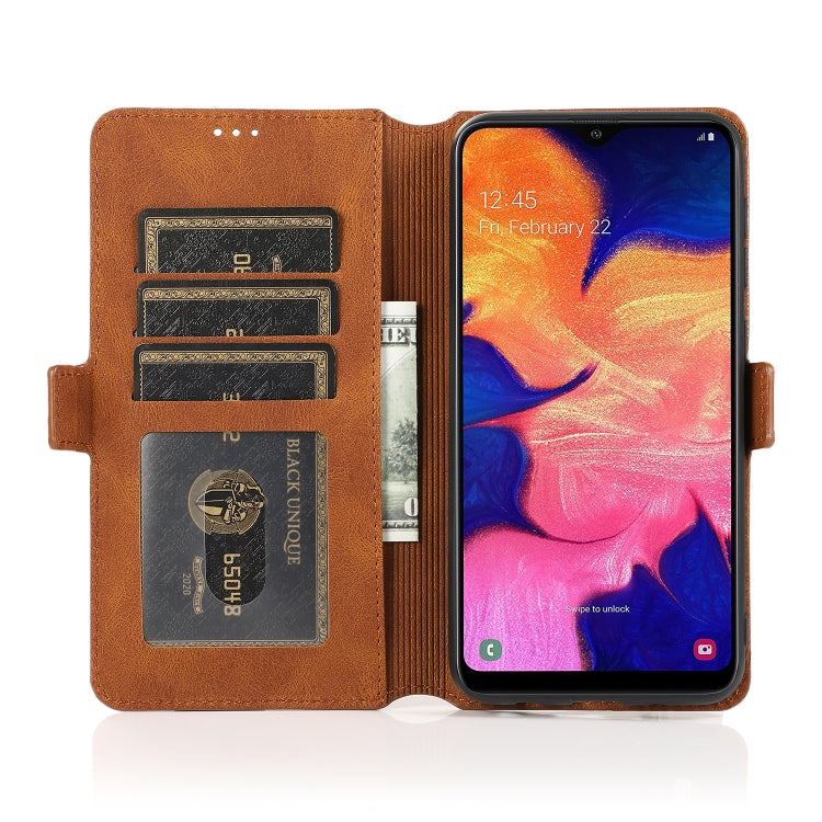 For Samsung Galaxy A10 Retro Magnetic Closing Clasp Horizontal Flip Leather Case with Holder & Card Slots & Photo Frame & Wallet
