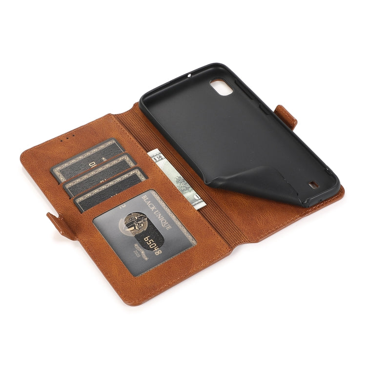 For Samsung Galaxy A10 Retro Magnetic Closing Clasp Horizontal Flip Leather Case with Holder & Card Slots & Photo Frame & Wallet