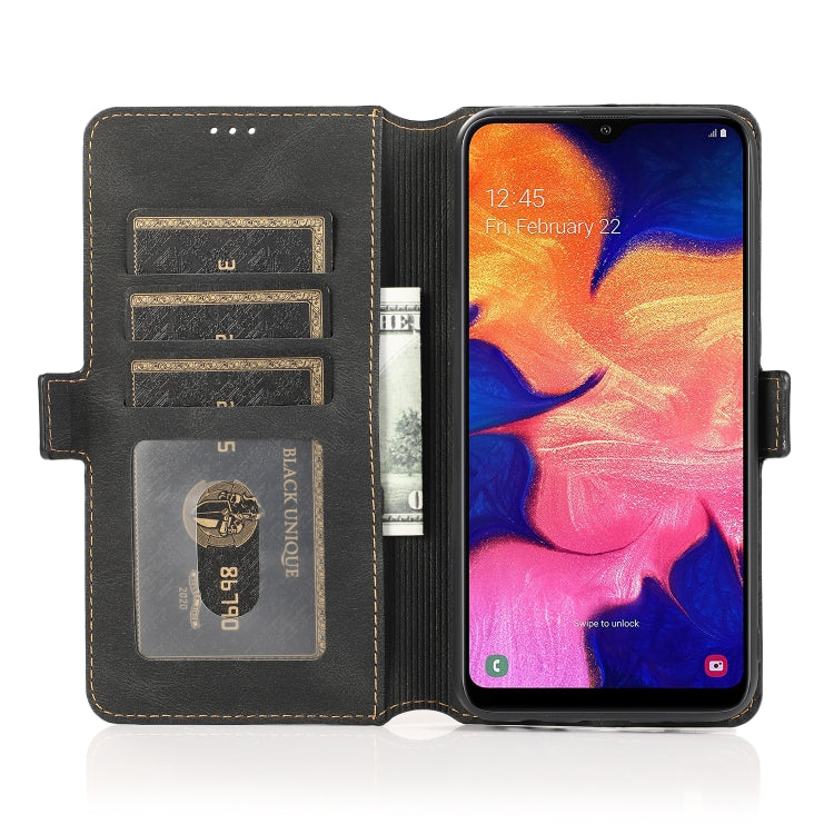 For Samsung Galaxy A10 Retro Magnetic Closing Clasp Horizontal Flip Leather Case with Holder & Card Slots & Photo Frame & Wallet