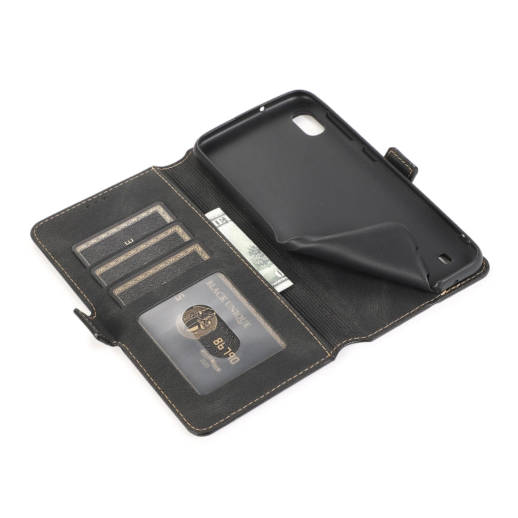 For Samsung Galaxy A10 Retro Magnetic Closing Clasp Horizontal Flip Leather Case with Holder & Card Slots & Photo Frame & Wallet