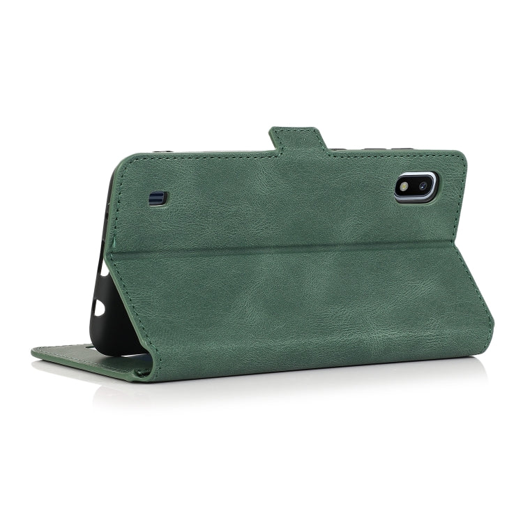 For Samsung Galaxy A10 Retro Magnetic Closing Clasp Horizontal Flip Leather Case with Holder & Card Slots & Photo Frame & Wallet
