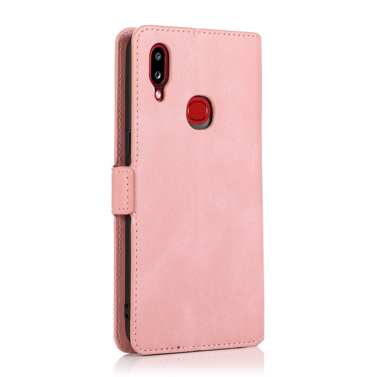 For Samsung Galaxy A10s Retro Magnetic Closing Clasp Horizontal Flip Leather Case with Holder & Card Slots & Photo Frame & Wallet
