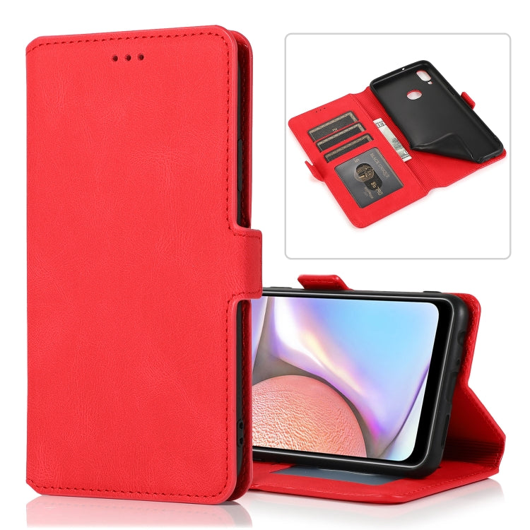 For Samsung Galaxy A10s Retro Magnetic Closing Clasp Horizontal Flip Leather Case with Holder & Card Slots & Photo Frame & Wallet