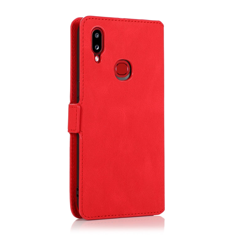 For Samsung Galaxy A10s Retro Magnetic Closing Clasp Horizontal Flip Leather Case with Holder & Card Slots & Photo Frame & Wallet