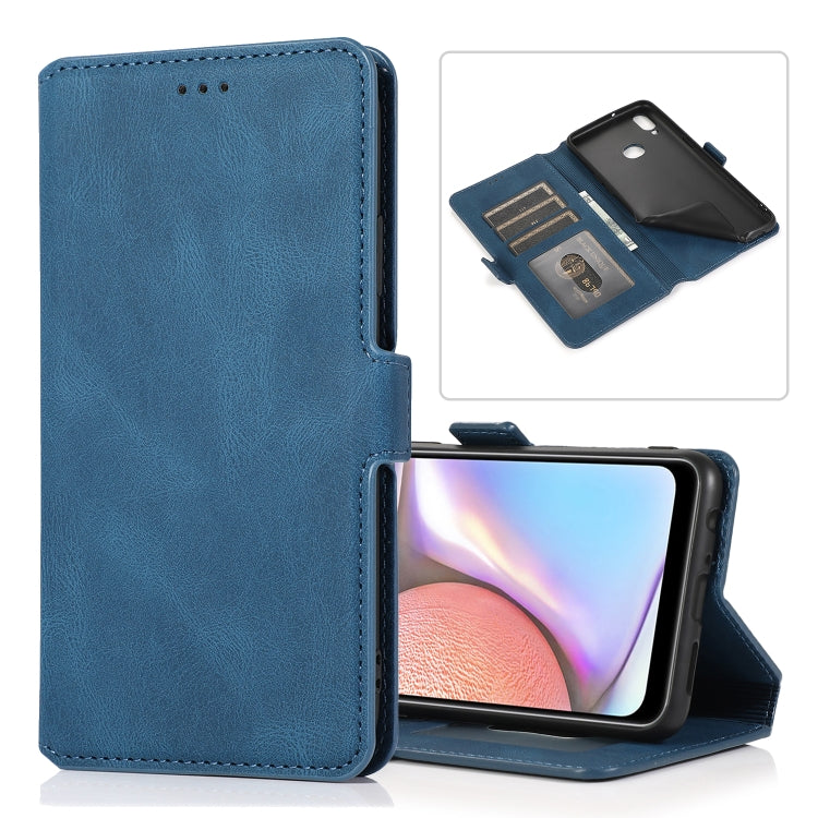 For Samsung Galaxy A10s Retro Magnetic Closing Clasp Horizontal Flip Leather Case with Holder & Card Slots & Photo Frame & Wallet
