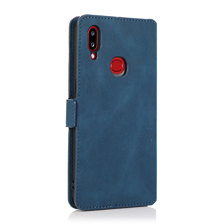 For Samsung Galaxy A10s Retro Magnetic Closing Clasp Horizontal Flip Leather Case with Holder & Card Slots & Photo Frame & Wallet