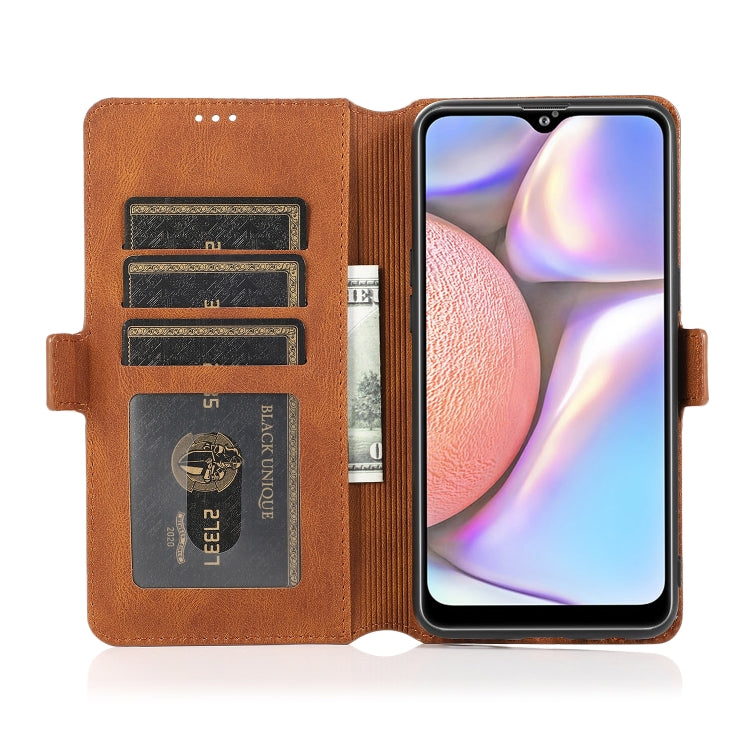 For Samsung Galaxy A10s Retro Magnetic Closing Clasp Horizontal Flip Leather Case with Holder & Card Slots & Photo Frame & Wallet