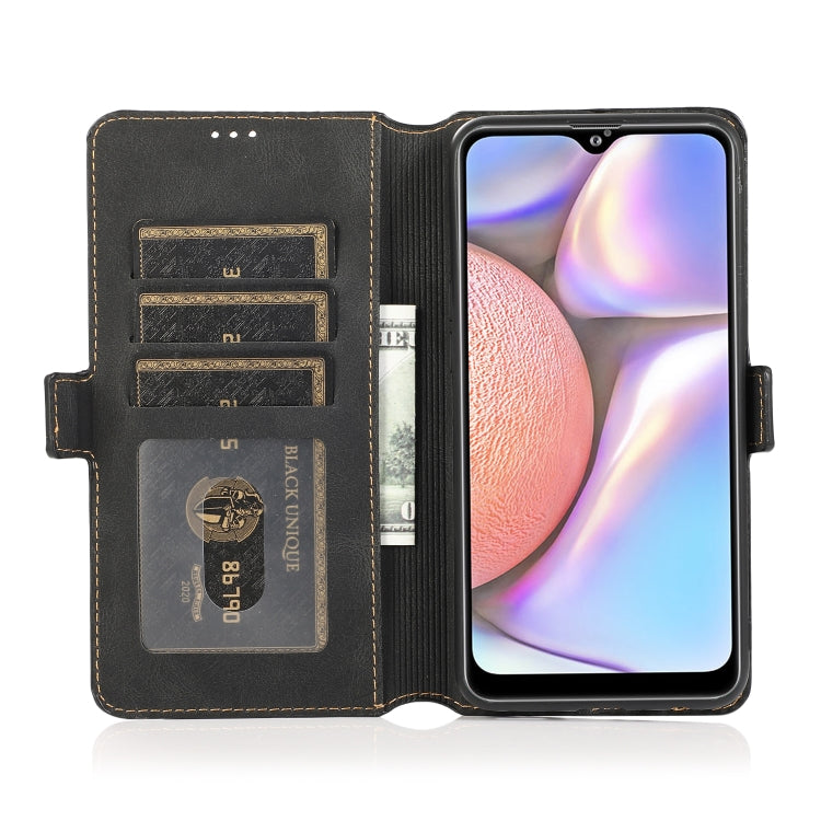 For Samsung Galaxy A10s Retro Magnetic Closing Clasp Horizontal Flip Leather Case with Holder & Card Slots & Photo Frame & Wallet