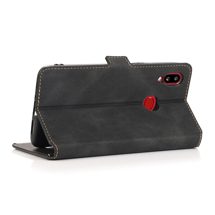 For Samsung Galaxy A10s Retro Magnetic Closing Clasp Horizontal Flip Leather Case with Holder & Card Slots & Photo Frame & Wallet