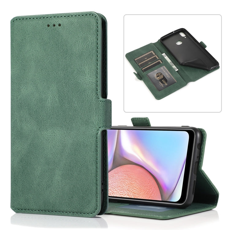 For Samsung Galaxy A10s Retro Magnetic Closing Clasp Horizontal Flip Leather Case with Holder & Card Slots & Photo Frame & Wallet