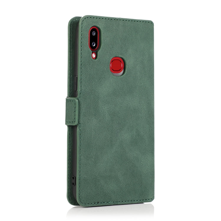 For Samsung Galaxy A10s Retro Magnetic Closing Clasp Horizontal Flip Leather Case with Holder & Card Slots & Photo Frame & Wallet