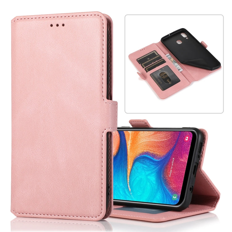 For Samsung Galaxy A20 & A30 Retro Magnetic Closing Clasp Horizontal Flip Leather Case with Holder & Card Slots & Photo Frame & Wallet