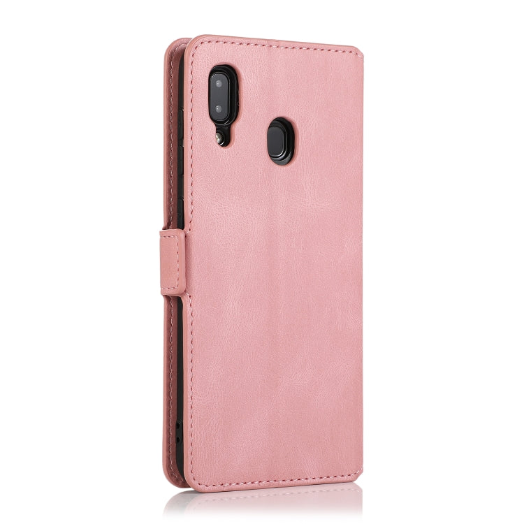 For Samsung Galaxy A20 & A30 Retro Magnetic Closing Clasp Horizontal Flip Leather Case with Holder & Card Slots & Photo Frame & Wallet