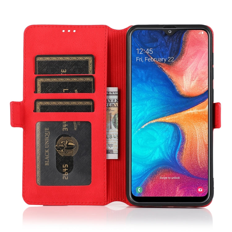 For Samsung Galaxy A20 & A30 Retro Magnetic Closing Clasp Horizontal Flip Leather Case with Holder & Card Slots & Photo Frame & Wallet