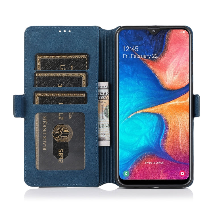 For Samsung Galaxy A20 & A30 Retro Magnetic Closing Clasp Horizontal Flip Leather Case with Holder & Card Slots & Photo Frame & Wallet