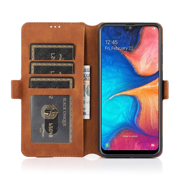 For Samsung Galaxy A20 & A30 Retro Magnetic Closing Clasp Horizontal Flip Leather Case with Holder & Card Slots & Photo Frame & Wallet
