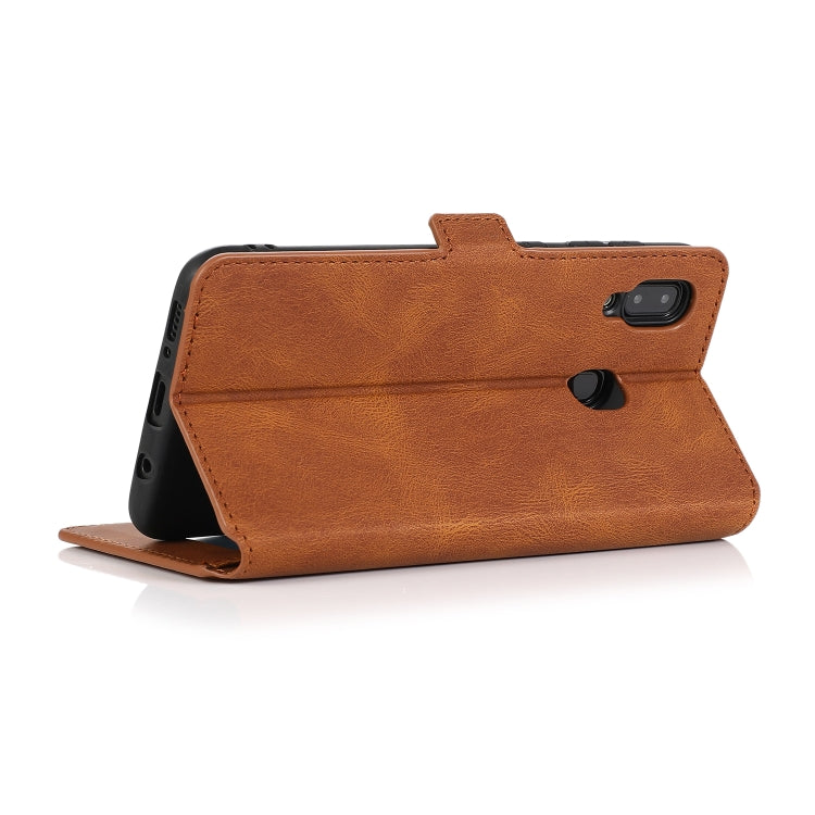 For Samsung Galaxy A20 & A30 Retro Magnetic Closing Clasp Horizontal Flip Leather Case with Holder & Card Slots & Photo Frame & Wallet