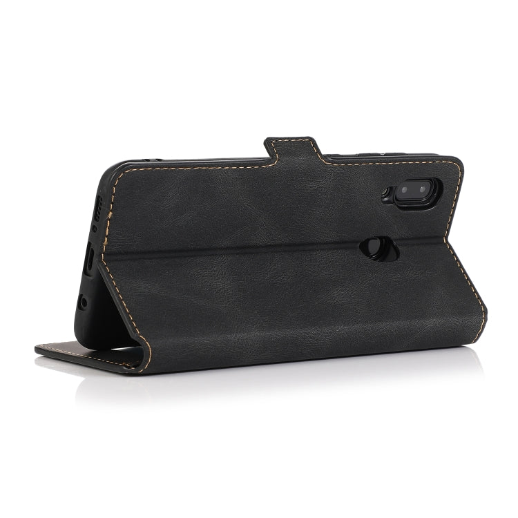For Samsung Galaxy A20 & A30 Retro Magnetic Closing Clasp Horizontal Flip Leather Case with Holder & Card Slots & Photo Frame & Wallet
