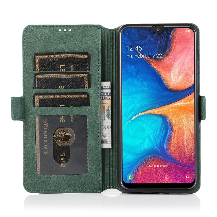 For Samsung Galaxy A20 & A30 Retro Magnetic Closing Clasp Horizontal Flip Leather Case with Holder & Card Slots & Photo Frame & Wallet