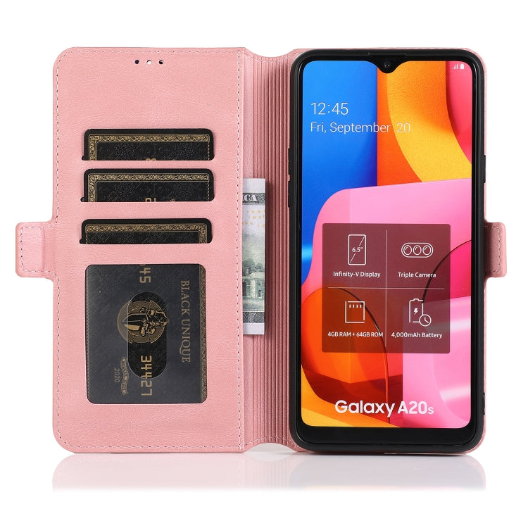 For Samsung Galaxy A20s Retro Magnetic Closing Clasp Horizontal Flip Leather Case with Holder & Card Slots & Photo Frame & Wallet