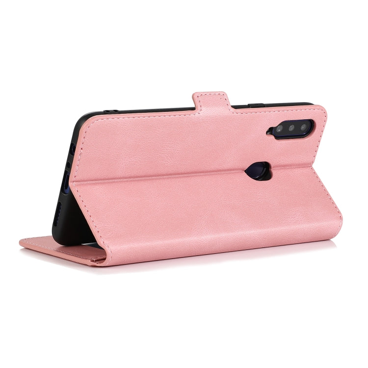 For Samsung Galaxy A20s Retro Magnetic Closing Clasp Horizontal Flip Leather Case with Holder & Card Slots & Photo Frame & Wallet