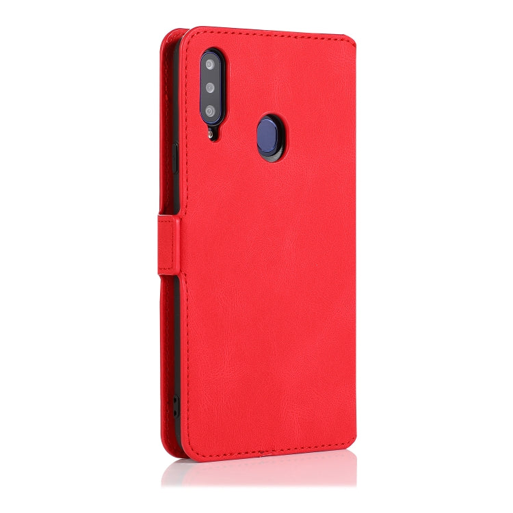 For Samsung Galaxy A20s Retro Magnetic Closing Clasp Horizontal Flip Leather Case with Holder & Card Slots & Photo Frame & Wallet