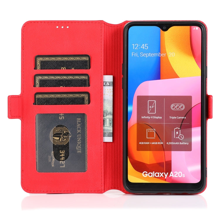 For Samsung Galaxy A20s Retro Magnetic Closing Clasp Horizontal Flip Leather Case with Holder & Card Slots & Photo Frame & Wallet