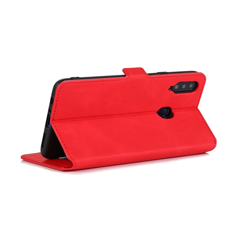 For Samsung Galaxy A20s Retro Magnetic Closing Clasp Horizontal Flip Leather Case with Holder & Card Slots & Photo Frame & Wallet