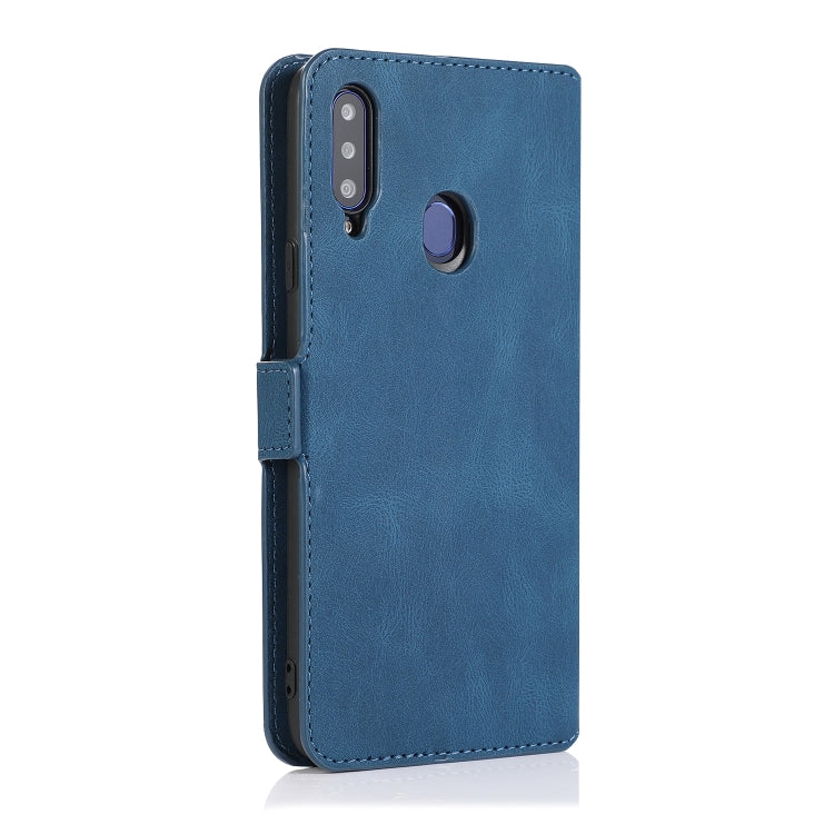 For Samsung Galaxy A20s Retro Magnetic Closing Clasp Horizontal Flip Leather Case with Holder & Card Slots & Photo Frame & Wallet