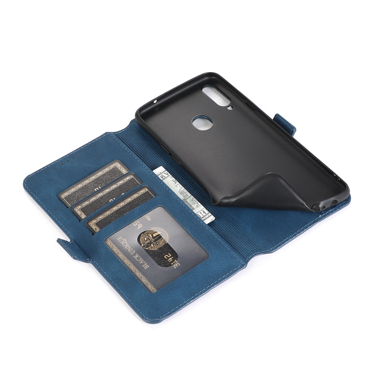 For Samsung Galaxy A20s Retro Magnetic Closing Clasp Horizontal Flip Leather Case with Holder & Card Slots & Photo Frame & Wallet