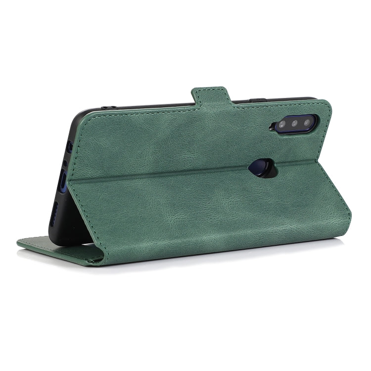 For Samsung Galaxy A20s Retro Magnetic Closing Clasp Horizontal Flip Leather Case with Holder & Card Slots & Photo Frame & Wallet