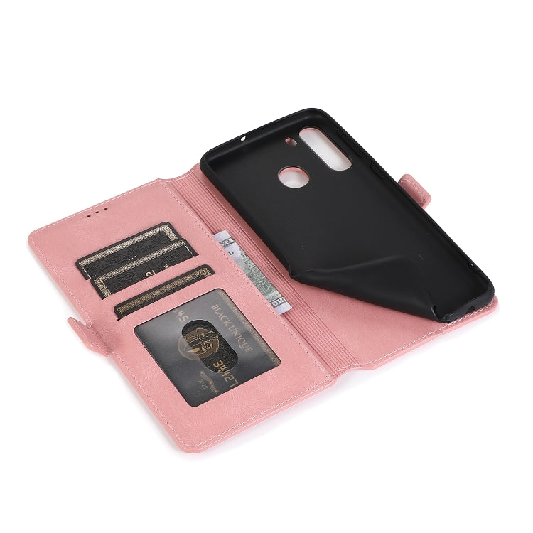 For Samsung Galaxy A21 Retro Magnetic Closing Clasp Horizontal Flip Leather Case with Holder & Card Slots & Photo Frame & Wallet
