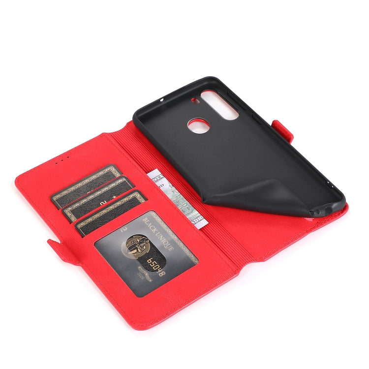 For Samsung Galaxy A21 Retro Magnetic Closing Clasp Horizontal Flip Leather Case with Holder & Card Slots & Photo Frame & Wallet
