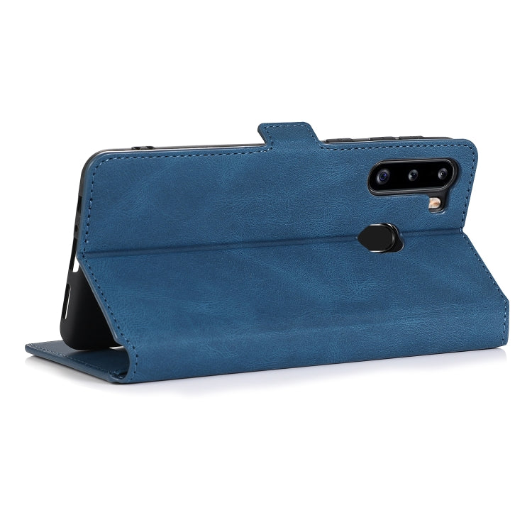 For Samsung Galaxy A21 Retro Magnetic Closing Clasp Horizontal Flip Leather Case with Holder & Card Slots & Photo Frame & Wallet