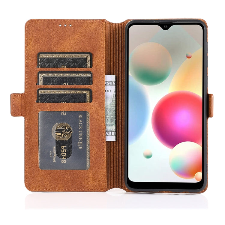For Samsung Galaxy A21 Retro Magnetic Closing Clasp Horizontal Flip Leather Case with Holder & Card Slots & Photo Frame & Wallet