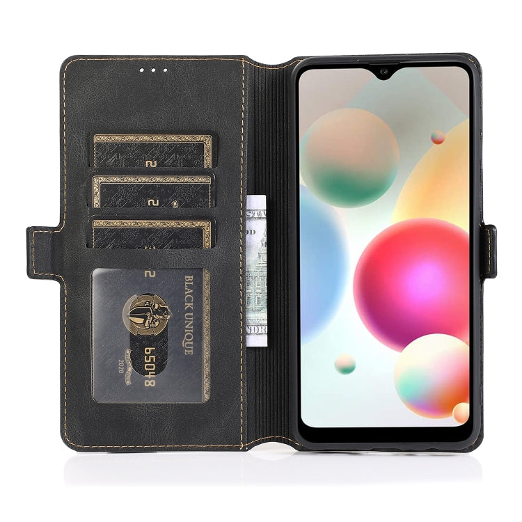 For Samsung Galaxy A21 Retro Magnetic Closing Clasp Horizontal Flip Leather Case with Holder & Card Slots & Photo Frame & Wallet