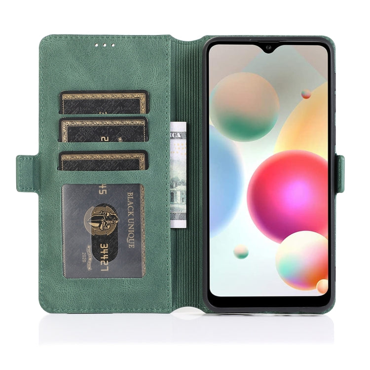 For Samsung Galaxy A21 Retro Magnetic Closing Clasp Horizontal Flip Leather Case with Holder & Card Slots & Photo Frame & Wallet
