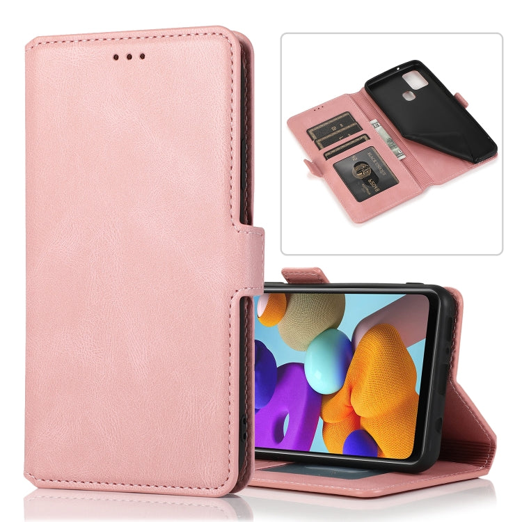 For Samsung Galaxy A21s Retro Magnetic Closing Clasp Horizontal Flip Leather Case with Holder & Card Slots & Photo Frame & Wallet
