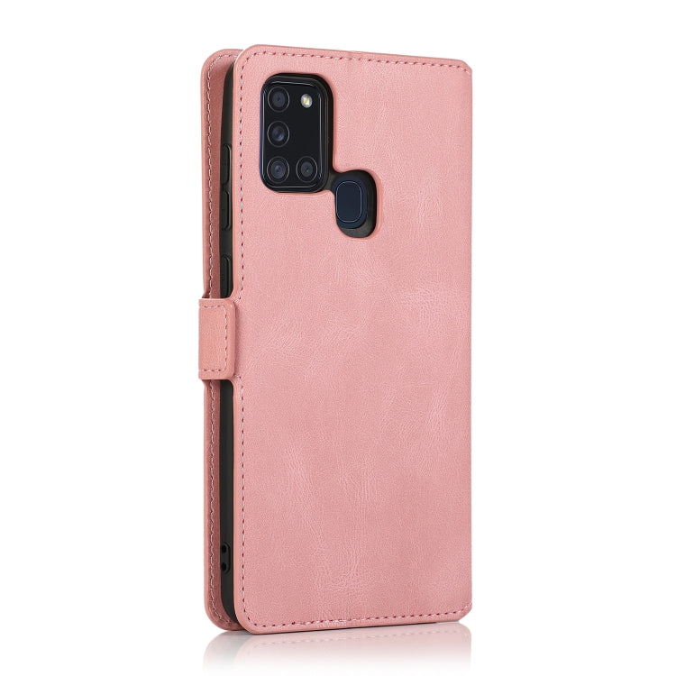 For Samsung Galaxy A21s Retro Magnetic Closing Clasp Horizontal Flip Leather Case with Holder & Card Slots & Photo Frame & Wallet