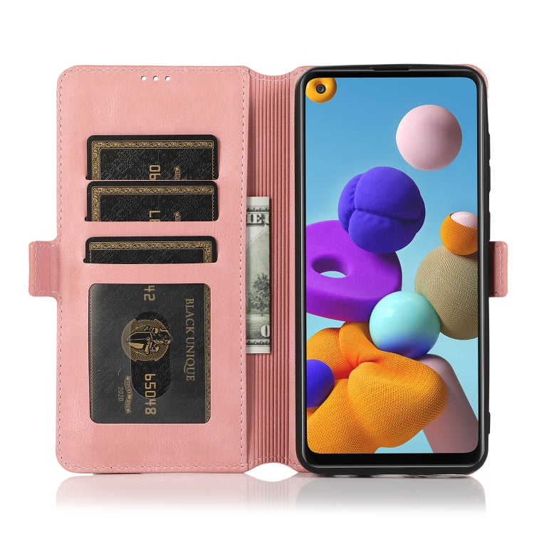 For Samsung Galaxy A21s Retro Magnetic Closing Clasp Horizontal Flip Leather Case with Holder & Card Slots & Photo Frame & Wallet