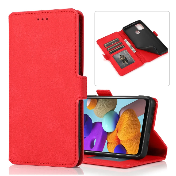 For Samsung Galaxy A21s Retro Magnetic Closing Clasp Horizontal Flip Leather Case with Holder & Card Slots & Photo Frame & Wallet