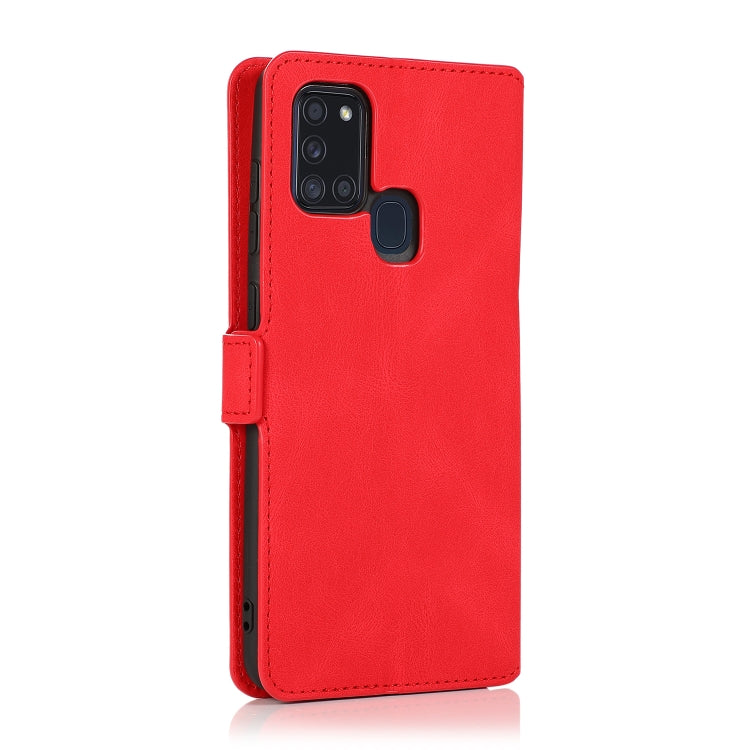 For Samsung Galaxy A21s Retro Magnetic Closing Clasp Horizontal Flip Leather Case with Holder & Card Slots & Photo Frame & Wallet