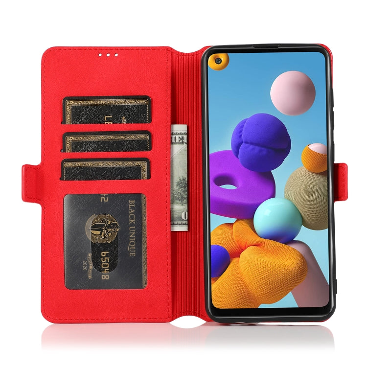 For Samsung Galaxy A21s Retro Magnetic Closing Clasp Horizontal Flip Leather Case with Holder & Card Slots & Photo Frame & Wallet