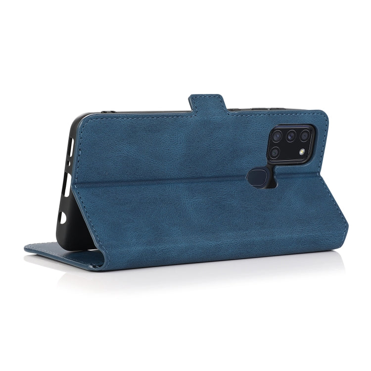 For Samsung Galaxy A21s Retro Magnetic Closing Clasp Horizontal Flip Leather Case with Holder & Card Slots & Photo Frame & Wallet