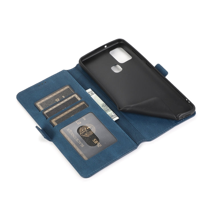 For Samsung Galaxy A21s Retro Magnetic Closing Clasp Horizontal Flip Leather Case with Holder & Card Slots & Photo Frame & Wallet