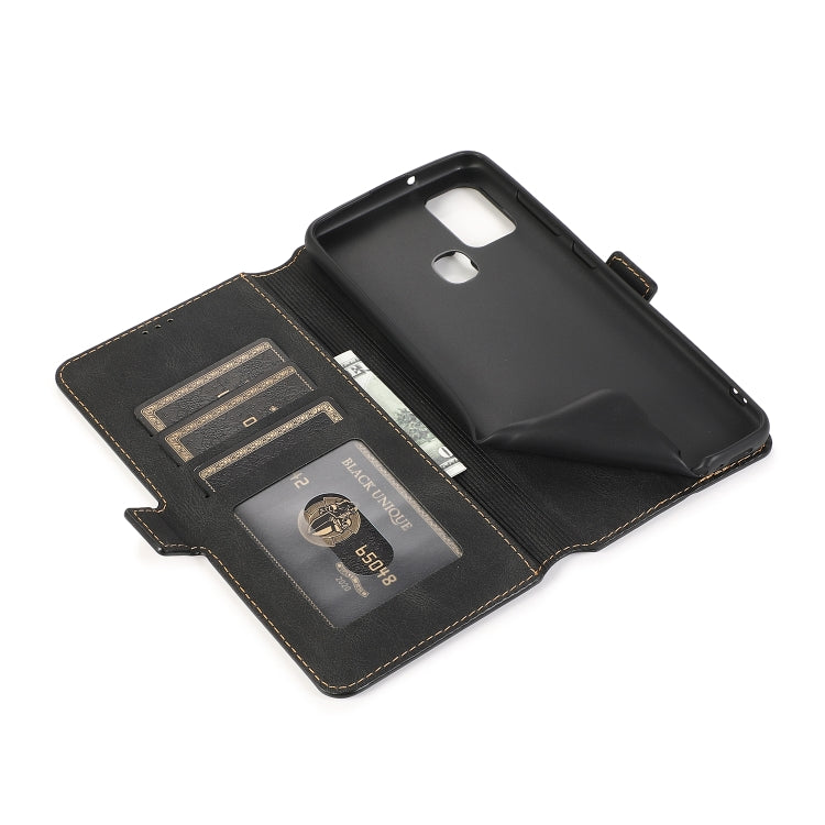For Samsung Galaxy A21s Retro Magnetic Closing Clasp Horizontal Flip Leather Case with Holder & Card Slots & Photo Frame & Wallet