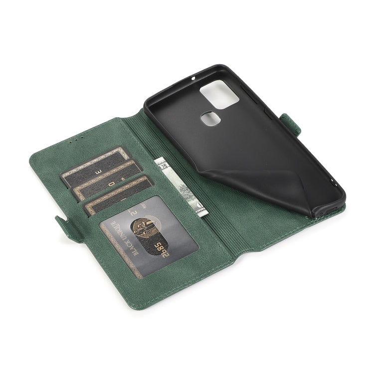 For Samsung Galaxy A21s Retro Magnetic Closing Clasp Horizontal Flip Leather Case with Holder & Card Slots & Photo Frame & Wallet