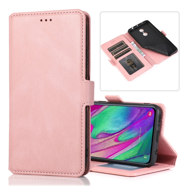 For Samsung Galaxy A40 Retro Magnetic Closing Clasp Horizontal Flip Leather Case with Holder & Card Slots & Photo Frame & Wallet