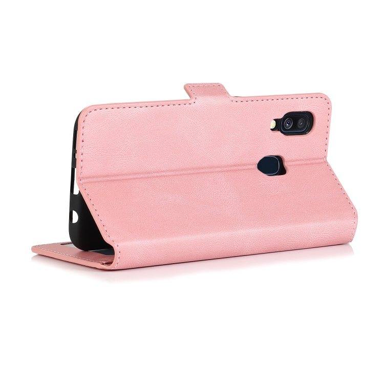 For Samsung Galaxy A40 Retro Magnetic Closing Clasp Horizontal Flip Leather Case with Holder & Card Slots & Photo Frame & Wallet